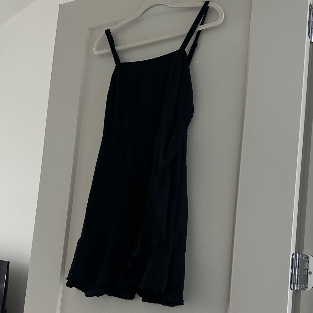 Black short mini dress